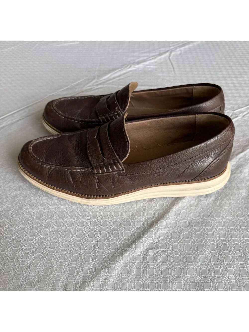 Cole Haan Men's Brown Leather Penny Loafers Size 9